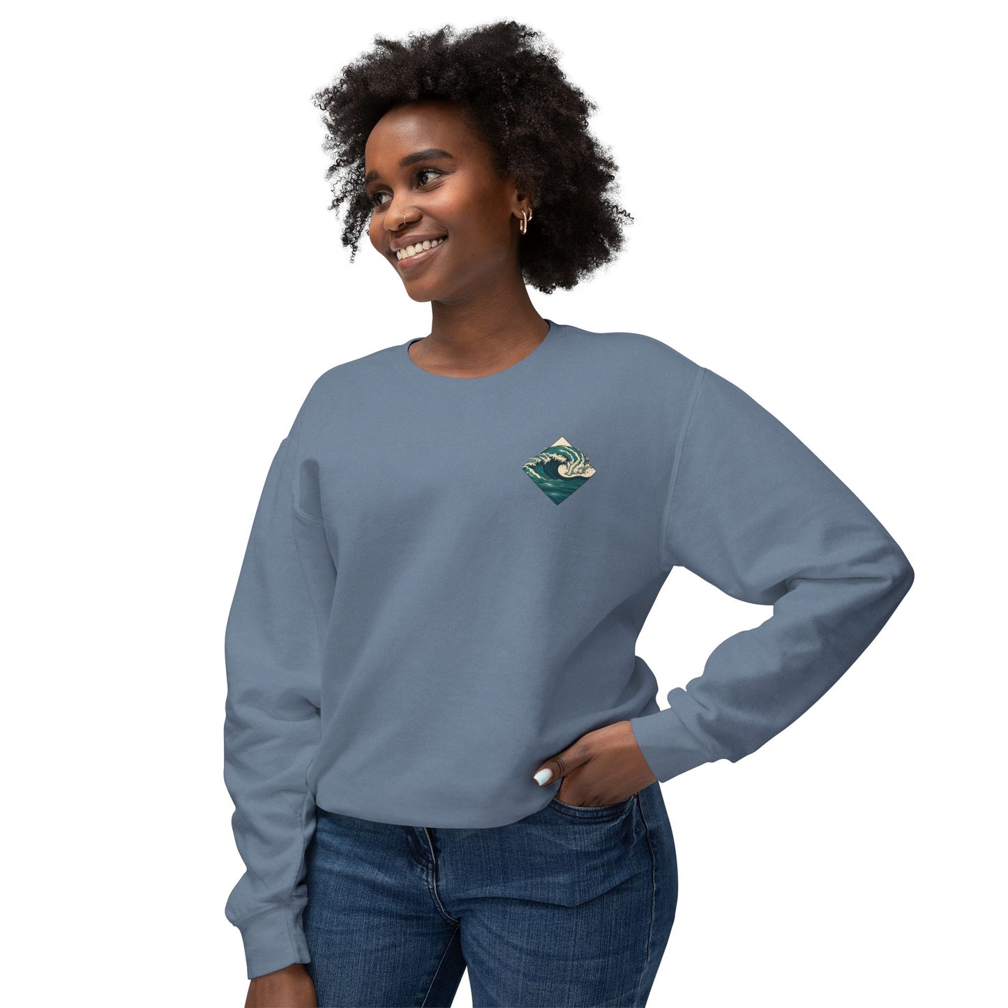 Mawj Unisex Lightweight Crewneck Sweatshirt