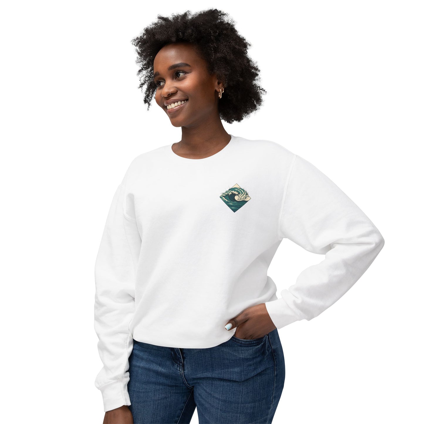 Mawj Unisex Lightweight Crewneck Sweatshirt