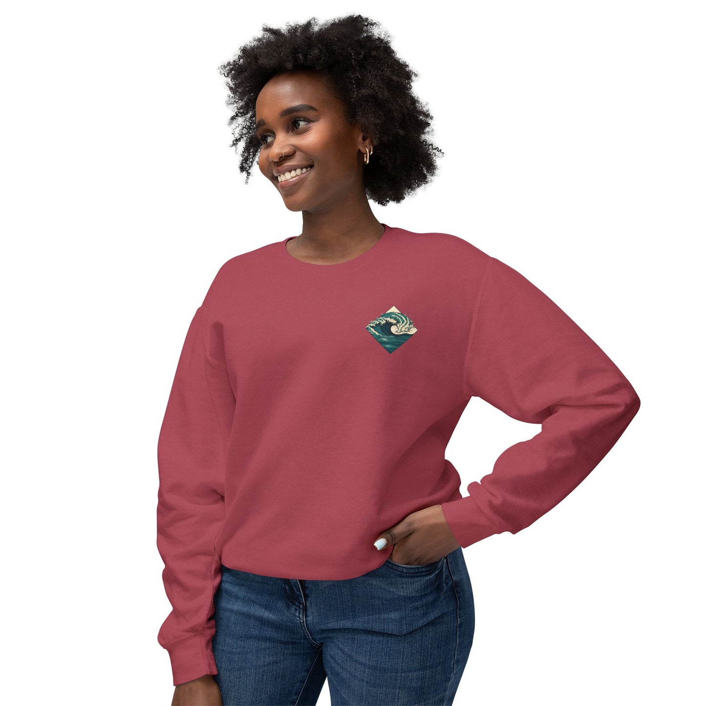 Mawj Unisex Lightweight Crewneck Sweatshirt