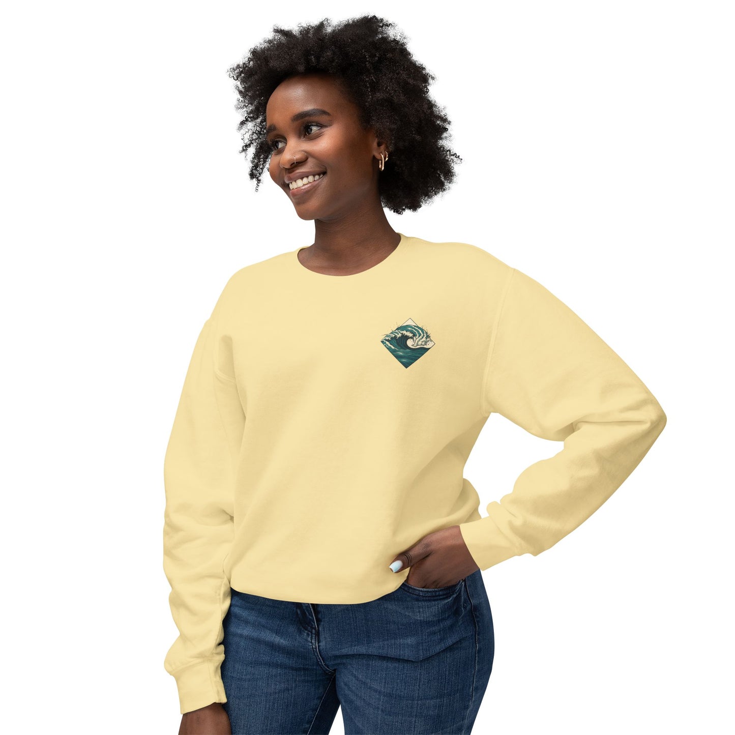 Mawj Unisex Lightweight Crewneck Sweatshirt
