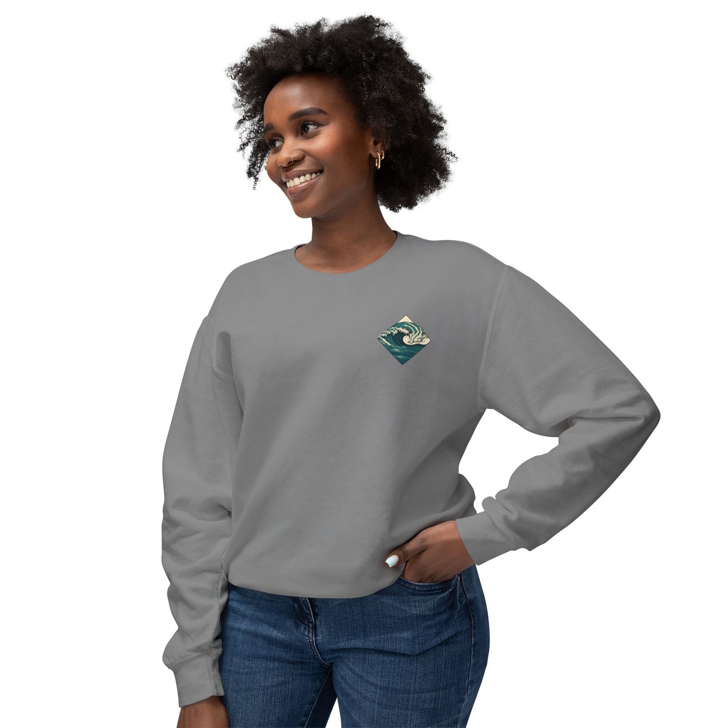 Mawj Unisex Lightweight Crewneck Sweatshirt